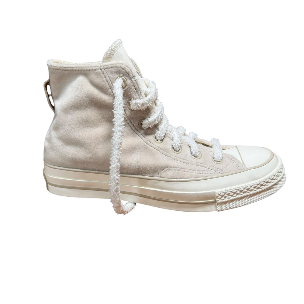 Converse Chuck Taylor 70 High Top NO STRAP 8 Off White Suede Cat Paw Print